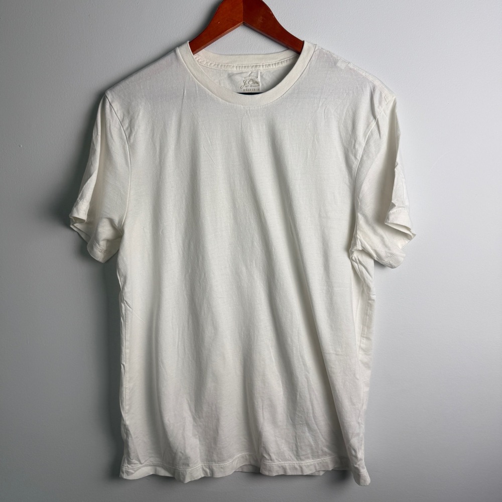 J.CREW Broken-In T-Shirt Mens White Short Sleeve Cotton Crew Neck M